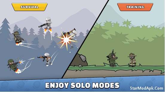 mini militia mod apk - solo modes