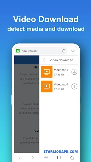 Pure Web Browser-Ad Blocker Video Download Private Apk by STARMODAPK (3)