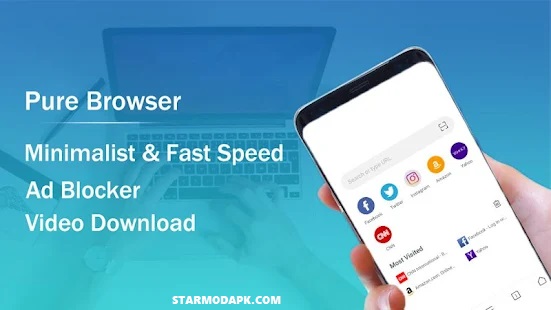 Pure Web Browser-Ad Blocker Video Download Private Apk by STARMODAPK (6)